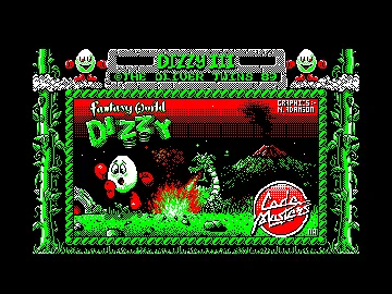 Dizzy III - Fantasy World Dizzy (UK) (1989) screen shot title